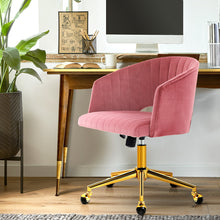 Load image into Gallery viewer, Velvet Office Chair Executive Computer Chair Adjustable Armchair Work Study Pink
