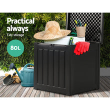 Load image into Gallery viewer, Gardeon 80L Outdoor Storage Box Waterproof Container Indoor Garden Toy Tool Shed - Oceania Mart
