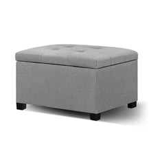 Load image into Gallery viewer, Artiss Storage Ottoman Blanket Box Linen Foot Stool Chest Couch Bench Toy Grey
