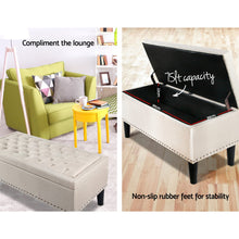 Load image into Gallery viewer, Artiss Fabric Storage Ottoman - Taupe
