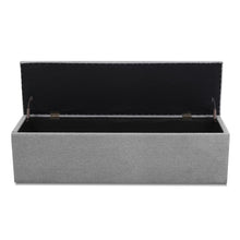 Load image into Gallery viewer, Storage Ottoman Blanket Box Grey LARGE Fabric Rest Chest Toy Foot Stool
