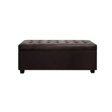 Load image into Gallery viewer, PU Leather Storage Ottoman - Brown
