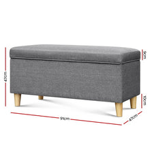 Load image into Gallery viewer, Keezi Storage Ottoman Kids Foot Stool Blanket Box Toy Sofa Chair Bed Fabric GY
