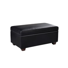 Load image into Gallery viewer, Artiss Faux PU Leather Storage Ottoman - Black
