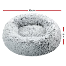 Load image into Gallery viewer, i.Pet Pet bed Dog Cat Calming Pet bed Medium 75cm Charcoal Sleeping Comfy Cave Washable
