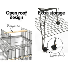 Load image into Gallery viewer, i.Pet Large Bird Cage with Perch - Black - Oceania Mart

