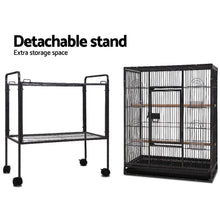 Load image into Gallery viewer, i.Pet Bird Cage Pet Cages Aviary 144CM Large Travel Stand Budgie Parrot Toys
