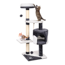 Load image into Gallery viewer, i.Pet Cat Tree 112cm Trees Scratching Post Scratcher Tower Condo House Furniture Wood
