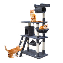 Load image into Gallery viewer, i.Pet Cat Tree 141cm Trees Scratching Post Scratcher Tower Condo House Furniture Wood
