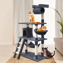 Load image into Gallery viewer, i.Pet Cat Tree 141cm Trees Scratching Post Scratcher Tower Condo House Furniture Wood

