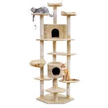 Load image into Gallery viewer, i.Pet Cat Tree 203cm Trees Scratching Post Scratcher Tower Condo House Furniture Wood Beige
