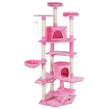 Load image into Gallery viewer, i.Pet Cat Tree 203cm Trees Scratching Post Scratcher Tower Condo House Furniture Wood Pink
