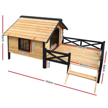 Load image into Gallery viewer, i.Pet Dog Kennel Kennels Outdoor Wooden Pet House Puppy Extra Large XXL Outside
