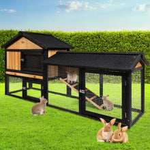 Load image into Gallery viewer, i.Pet Chicken Coop Rabbit Hutch Wooden Cage Pet Hutch 165cm x 52cm x 86cm
