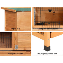 Load image into Gallery viewer, i.Pet Rabbit Hutch Wooden Cage Pet hutch Chicken Coop 91.5cm x 46cm x 116.5cm
