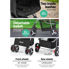 Load image into Gallery viewer, i.Pet 4 Wheel Pet Stroller - Black
