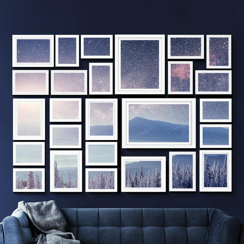 26 PCS Picture Photo Frame Wall Set Home Decor Present Gift White - Oceania Mart