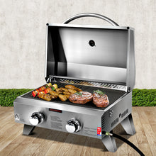 Load image into Gallery viewer, Grillz Portable Gas BBQ LPG Oven Camping Cooker Grill 2 Burners Stove Outdoor
