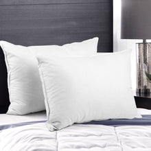 Load image into Gallery viewer, Giselle Bedding Set of 2 Goose Feather and Down Pillow - White

