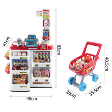 Load image into Gallery viewer, Keezi 24 Piece Kids Super Market Toy Set - Red &amp; White
