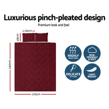 Load image into Gallery viewer, Giselle Luxury Classic Bed Duvet Doona Quilt Cover Set Hotel King Burgundy Red
