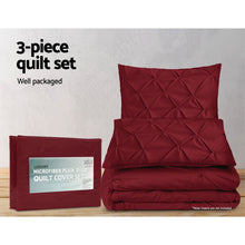 Load image into Gallery viewer, Giselle Luxury Classic Bed Duvet Doona Quilt Cover Set Hotel King Burgundy Red
