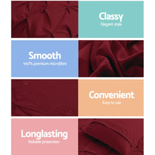 Load image into Gallery viewer, Giselle Luxury Classic Bed Duvet Doona Quilt Cover Set Hotel King Burgundy Red
