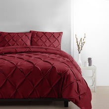 Load image into Gallery viewer, Giselle Luxury Classic Bed Duvet Doona Quilt Cover Set Hotel King Burgundy Red
