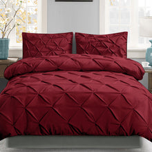 Load image into Gallery viewer, Giselle Luxury Classic Bed Duvet Doona Quilt Cover Set Hotel King Burgundy Red
