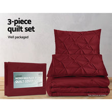Load image into Gallery viewer, Giselle Luxury Classic Bed Duvet Doona Quilt Cover Set Hotel Super King Burgundy Red
