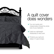 Load image into Gallery viewer, Giselle Bedding King Size Quilt Cover Set - Black
