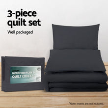 Load image into Gallery viewer, Giselle Bedding King Size Classic Quilt Cover Set - Black
