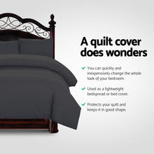 Load image into Gallery viewer, Giselle Bedding Super King Classic Quilt Cover Set - Black
