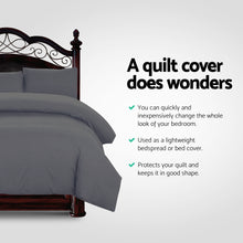 Load image into Gallery viewer, Giselle Bedding Queen Size Classic Quilt Cover Set - Charcoal
