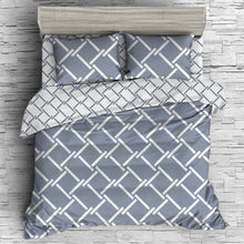 Load image into Gallery viewer, Giselle Bedding Quilt Cover Set Queen Bed Doona Duvet Reversible Sets Geometry Pattern
