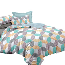 Load image into Gallery viewer, Giselle Bedding Quilt Cover Set King Bed Doona Duvet Reversible Sets Geometry Pattern
