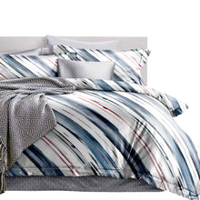 Load image into Gallery viewer, Giselle Bedding Quilt Cover Set Queen Bed Doona Duvet Reversible Sets Stripe Pattern
