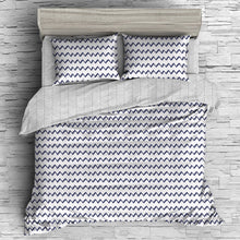 Load image into Gallery viewer, Giselle Bedding Quilt Cover Set King Bed Doona Duvet Reversible Sets Wave Pattern Black White
