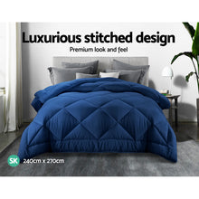 Load image into Gallery viewer, Giselle Bamboo Microfibre Microfiber Quilt 700GSM SK Duvet All Season Warm Blue
