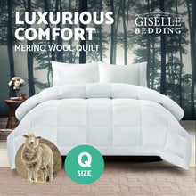 Load image into Gallery viewer, Giselle Bedding Queen Size Merino Wool Duvet Quilt
