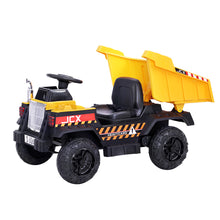 Load image into Gallery viewer, Rigo Kids Ride On Car Dumptruck 12V Electric Bulldozer Toys Cars Battery Yellow
