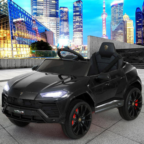 12V Electric Kids Ride On Toy Car Licensed Lamborghini URUS Remote Control Black - Oceania Mart