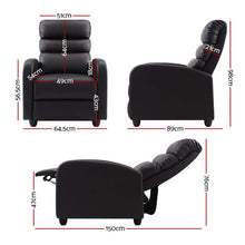 Load image into Gallery viewer, Luxury Recliner Chair Chairs Lounge Armchair Sofa Leather Cover Brown
