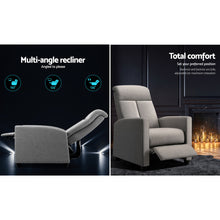 Load image into Gallery viewer, Artiss Recliner Chair Luxury Lounge Sofa Single Armchair Padded Accent Chairs
