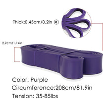 Load image into Gallery viewer, Resistance Band Heavy Duty Exercise Fitness Workout Band Purple 35-85lbs
