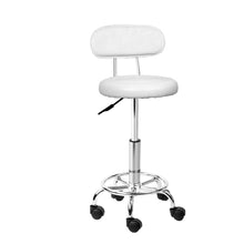 Load image into Gallery viewer, Artiss PU Leather Swivel Salon Stool - White - Oceania Mart
