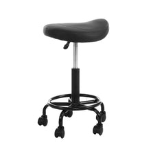 Load image into Gallery viewer, Artiss Set of 2 Saddle Chair Salon Stool Black Swivel Stools Hydraulic Lift Barber Black - Oceania Mart
