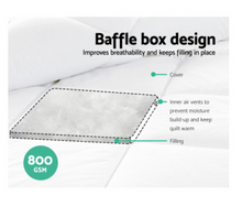 Load image into Gallery viewer, Giselle Bedding Super King 800GSM Microfibre Bamboo Microfiber Quilt
