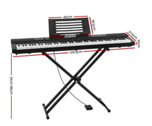 Load image into Gallery viewer, Alpha 88 Keys Electronic Piano Keyboard Electric Holder Music Stand Touch Sensitive with Sustain pedal - Oceania Mart
