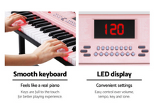 Load image into Gallery viewer, Alpha 61 Key Lighted Electronic Piano Keyboard LED Electric Holder Music Stand - Oceania Mart
